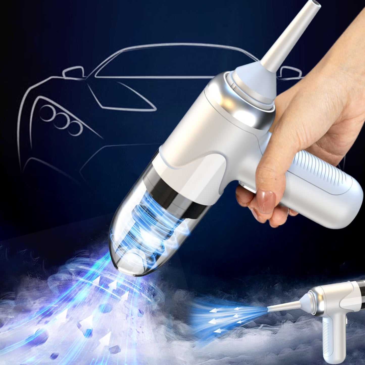Mini Handheld Cordless Vacuum — Portable Car & Home Vacuum Cleaner