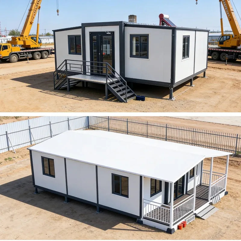 Expandable Folding Container House with Panoramic Windows