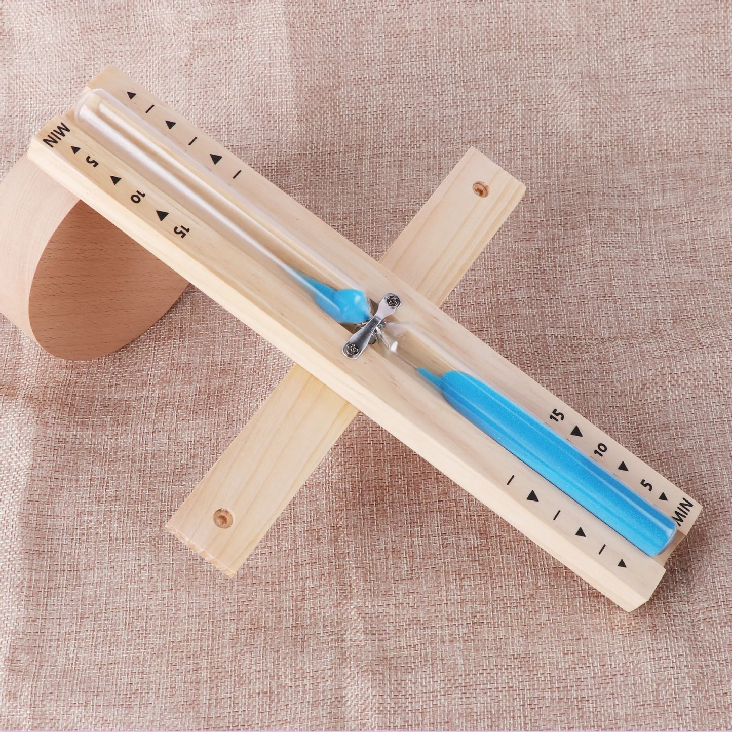Wall-Mounted Wooden Sauna Hourglass Timer (15/30 Min)