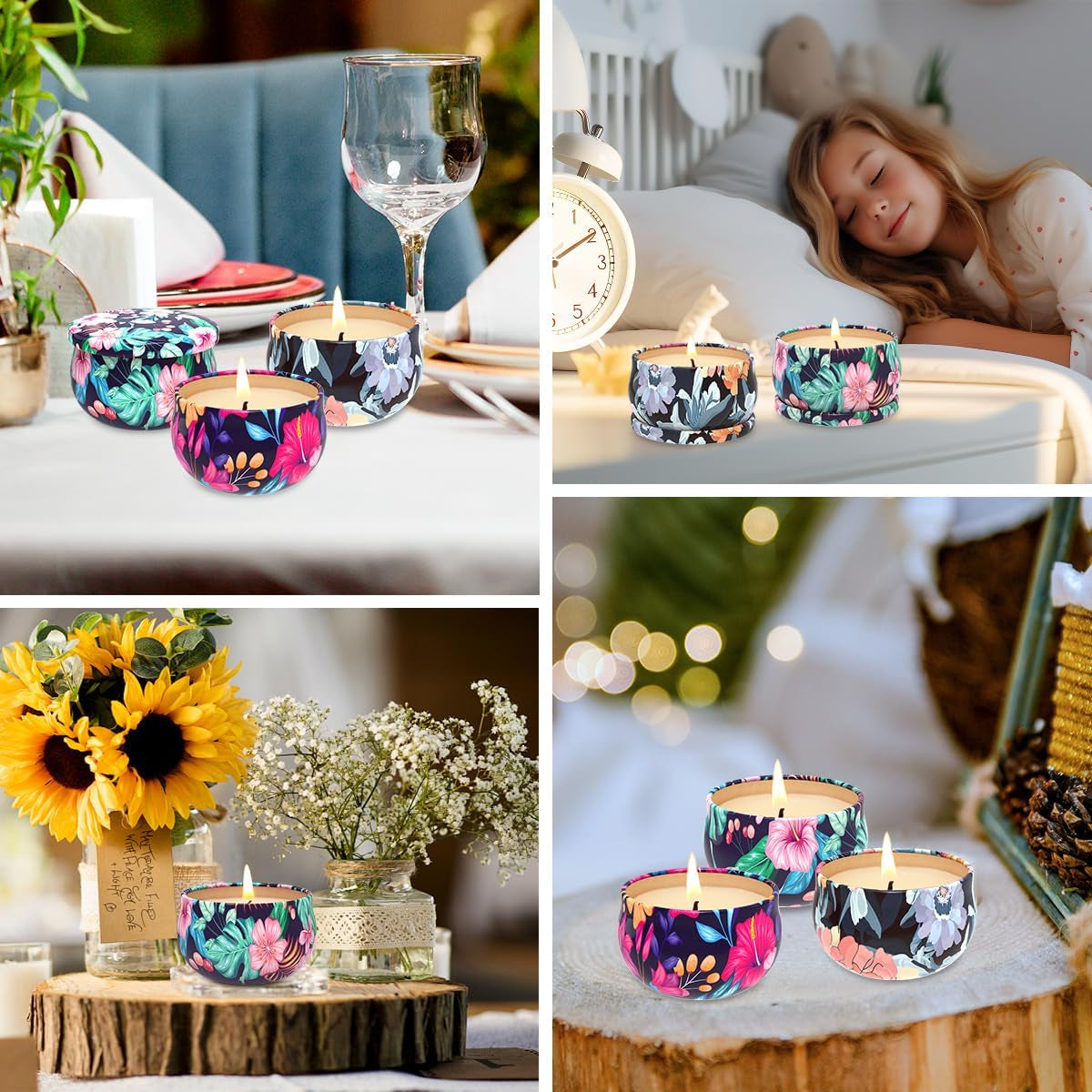 Petite Luxe Scented Candle Trio — 3 Soy Aromatherapy Candles Gift Set | Cozy Luxury Home Fragrance