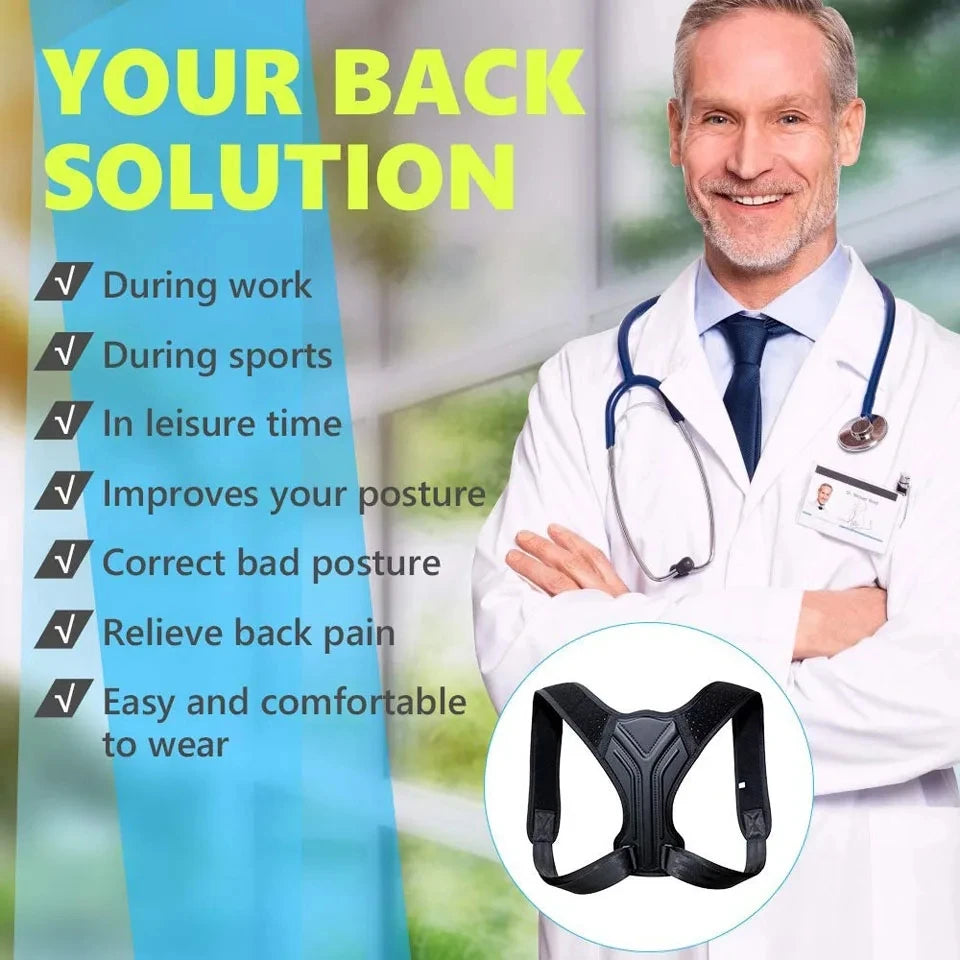 Adjustable Posture Corrector Back Brace — Shoulder & Spine Support