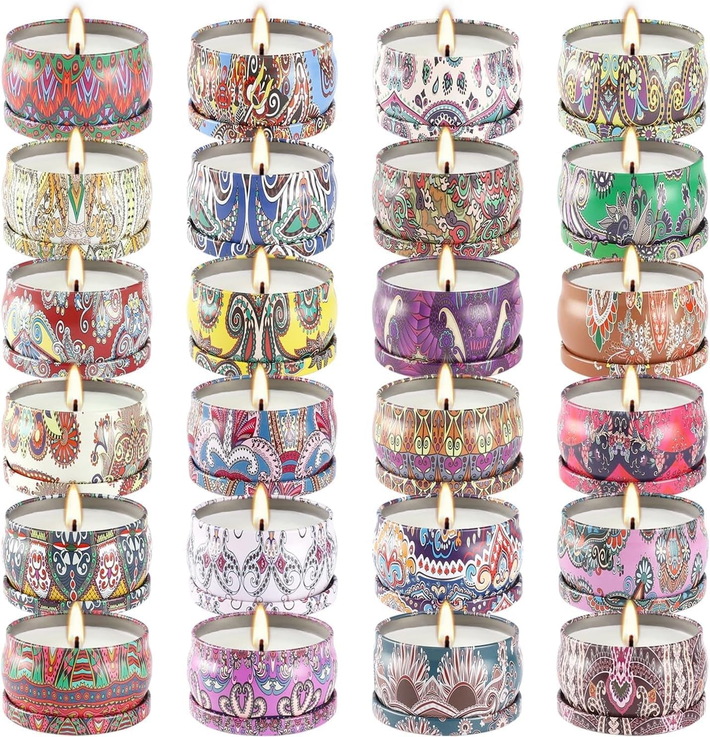 Harbor Home Scented Soy Candle Collection — 24 Aromatherapy Candles Gift Set | Luxury Home Fragrance for Candle Warmers