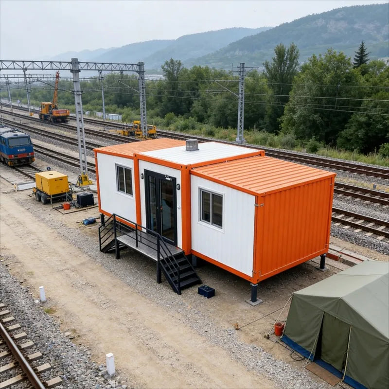 Expandable Folding Container House with Panoramic Windows