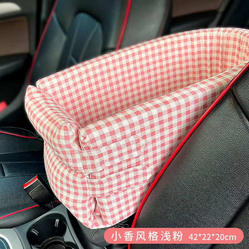 Portable Dog Car Seat & Travel Carrier - Safety Bed for Small Dogs & Cats