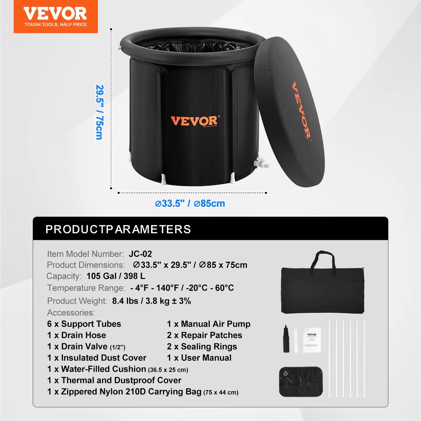 Portable Folding Cold Plunge Ice Bath Tub for Athletes