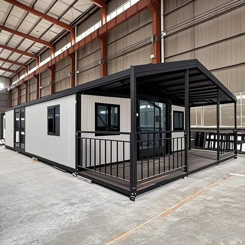 Double-Wing Extended Wooden Container Tiny House (20/40Ft)