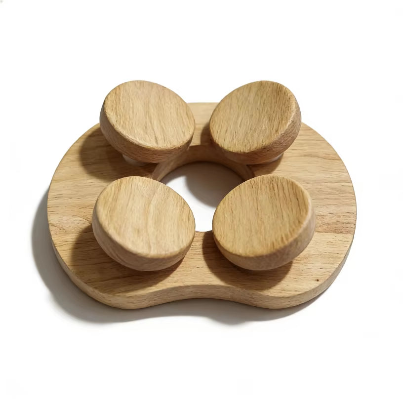 Wooden Sauna Headrest with Rotating Adjustable Disc