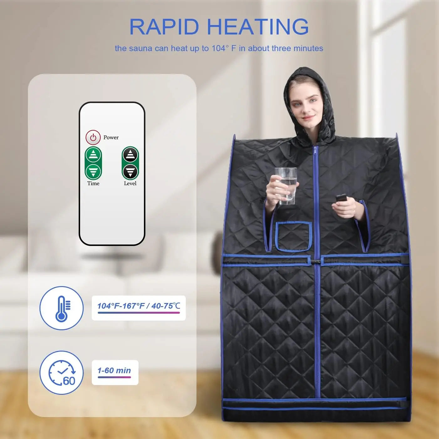 Portable Personal Steam Sauna Tent with Steamer
