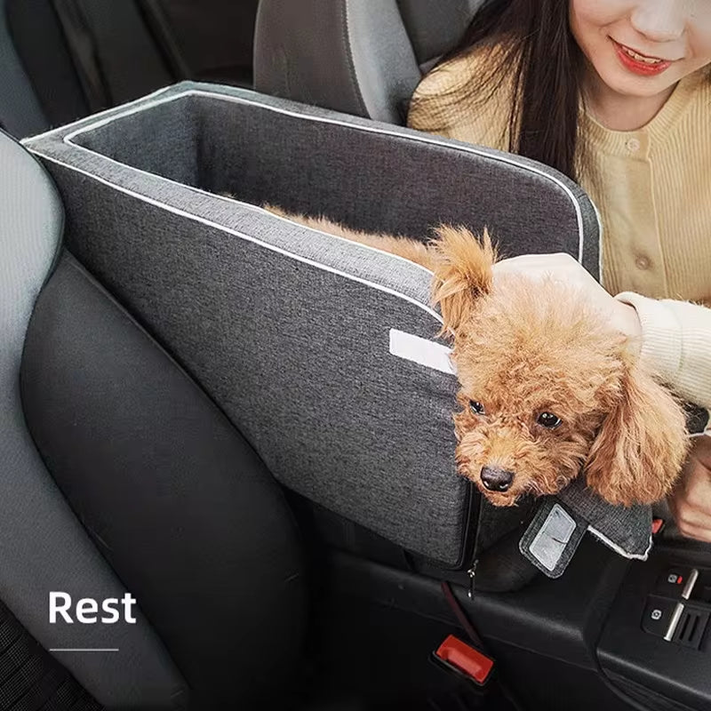 Portable Dog Car Seat & Travel Carrier - Safety Bed for Small Dogs & Cats