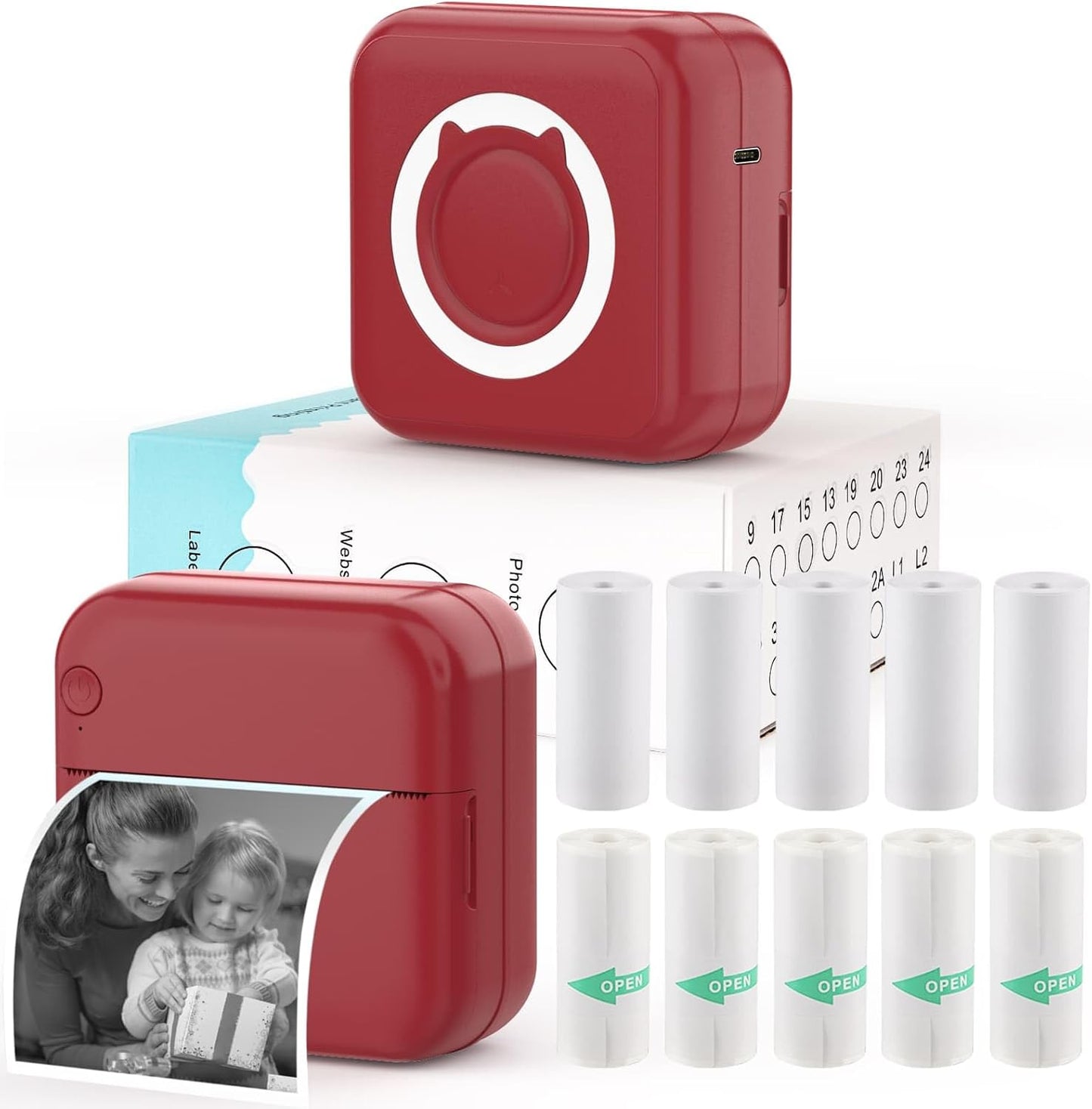 Mini Pocket Sticker Printer — Wireless Inkless Thermal Photo & Label Printer