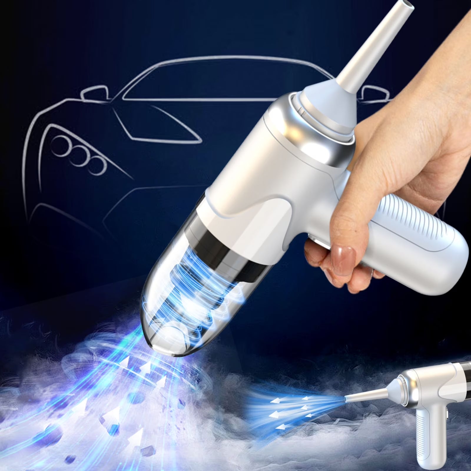 Mini Handheld Cordless Vacuum — Portable Car & Home Vacuum Cleaner