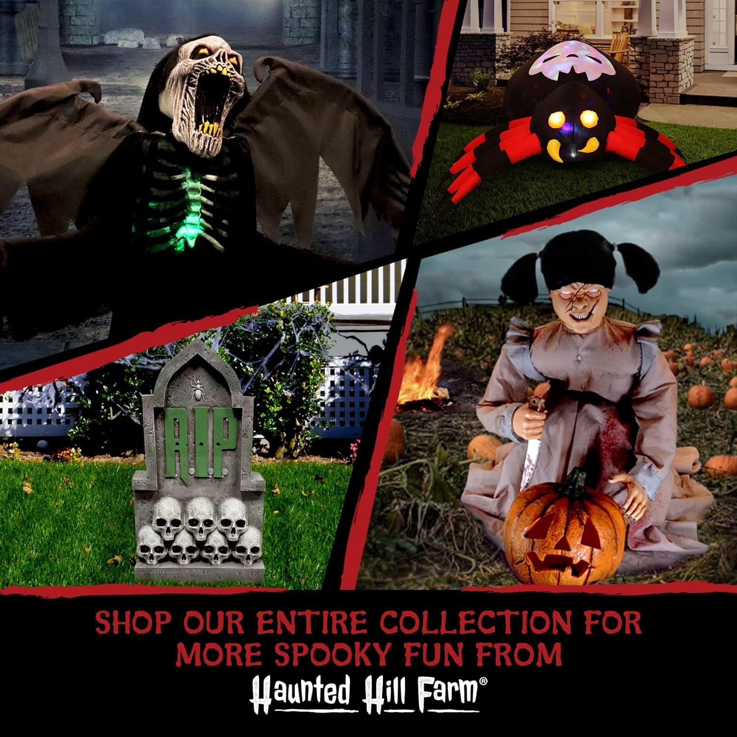7Ft Soul Sucker Demon Reaper Animatronic — Motion-Activated Talking Halloween Prop