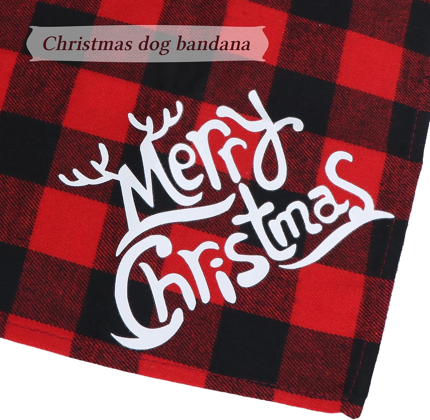 Holiday Plaid Dog Bandanas, 6 Pack Halloween Thanksgiving Day Christmas Dogs Bandana for Holiday Dog Puppy Costumes Decorations