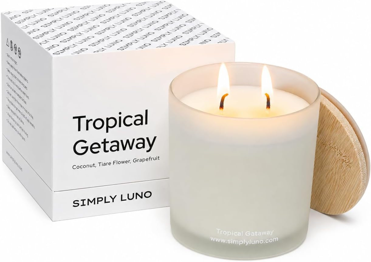 Tropical Getaway Coconut & Grapefruit Candle — 14Oz Soy