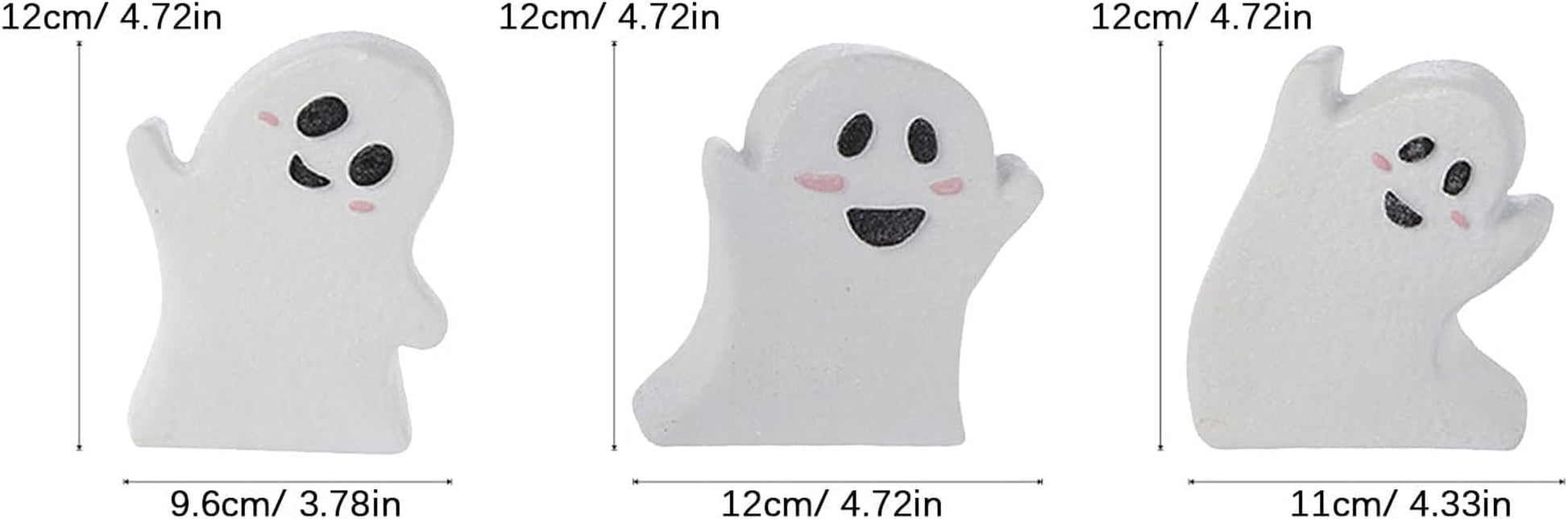 Halloween Tiered Tray Decor — Rustic Wooden Ghost Sign Set of 3 Tabletop Decorations