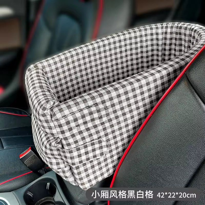 Portable Dog Car Seat & Travel Carrier - Safety Bed for Small Dogs & Cats