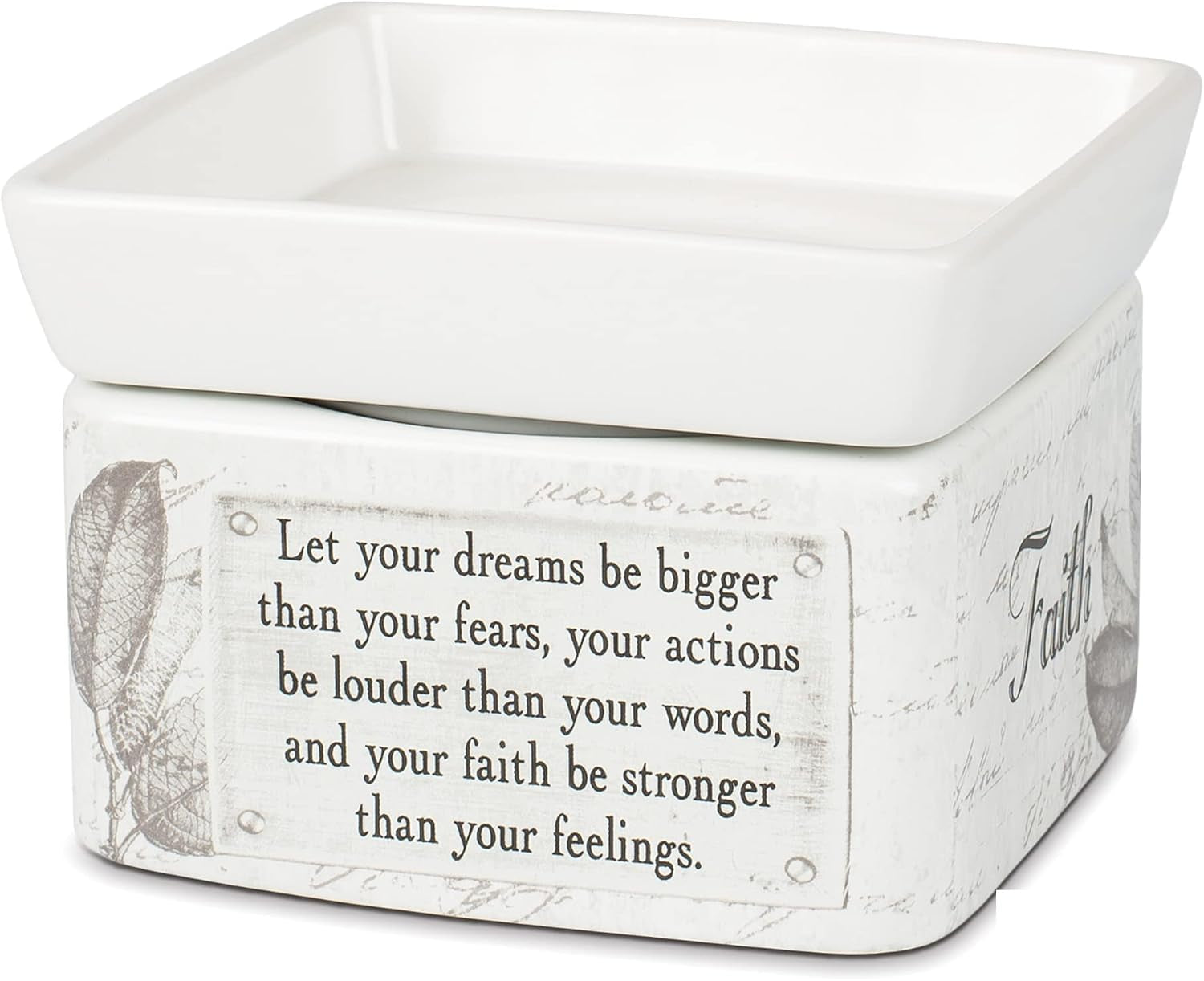 Hearth 2-In-1 Stoneware Candle & Wax Warmer — Electric Jar & Tart Warmer | Rustic Luxury Flameless Home Fragrance Decor