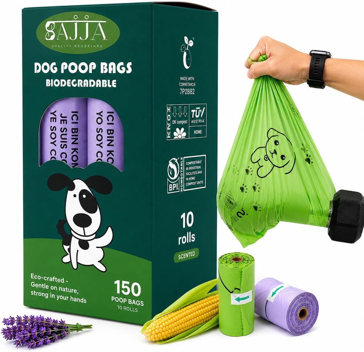 Compostable Dog Poop Bags 150 count
