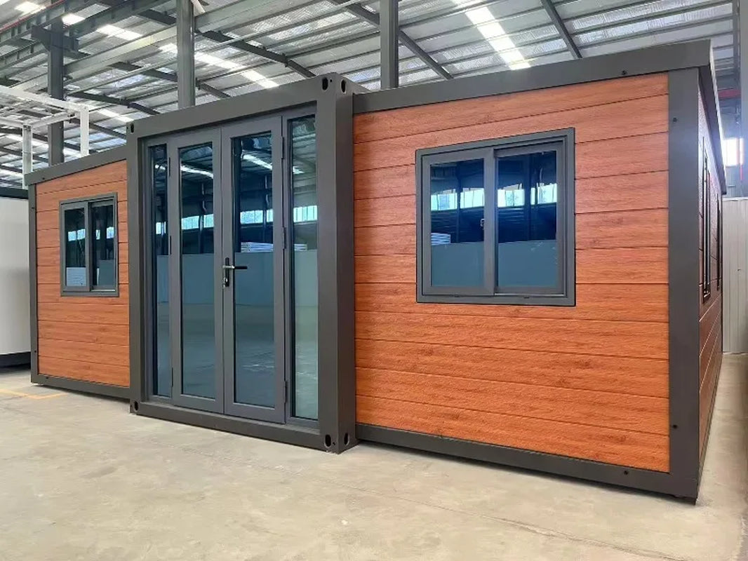 Double-Wing Extended Wooden Container Tiny House (20/40Ft)
