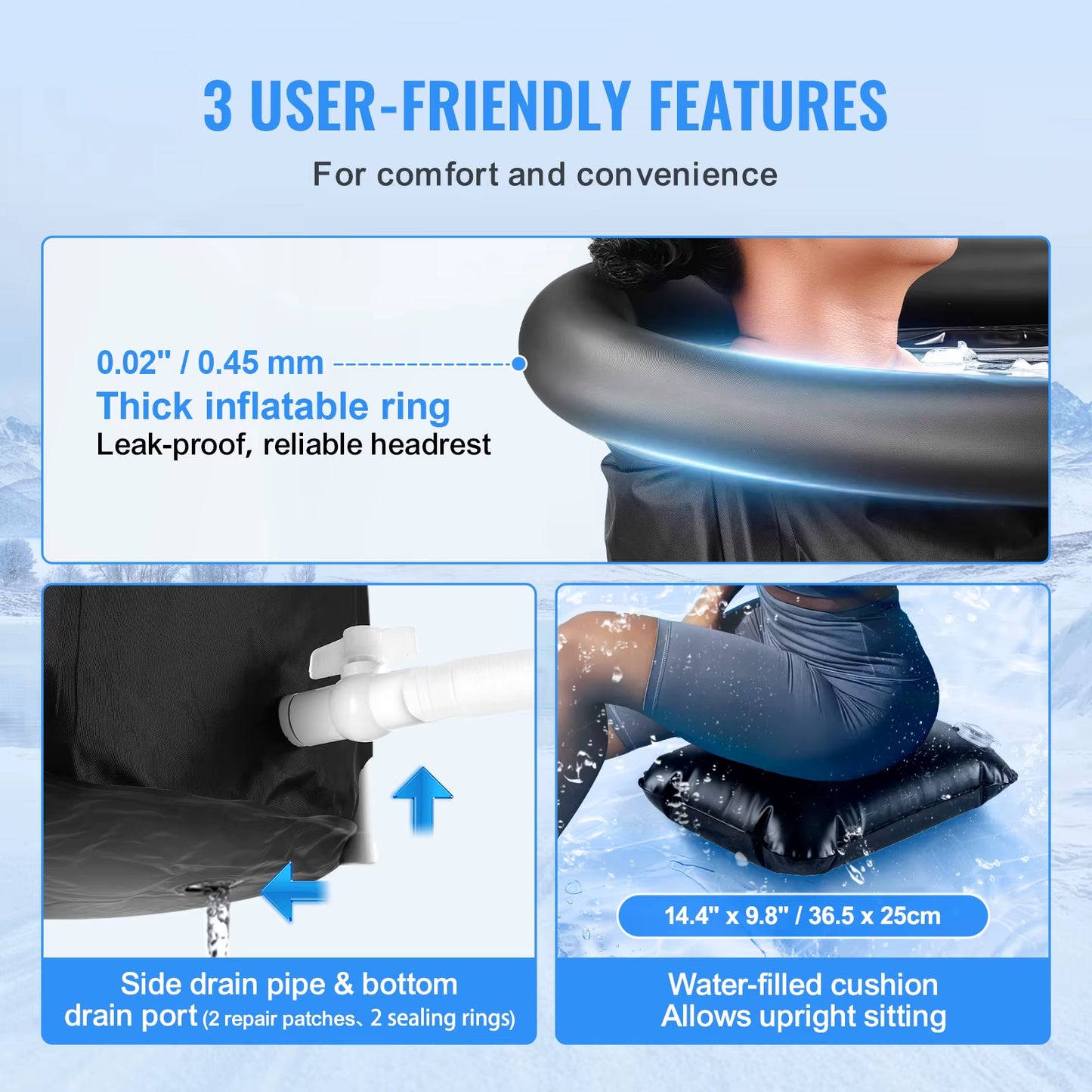 Portable Folding Cold Plunge Ice Bath Tub for Athletes