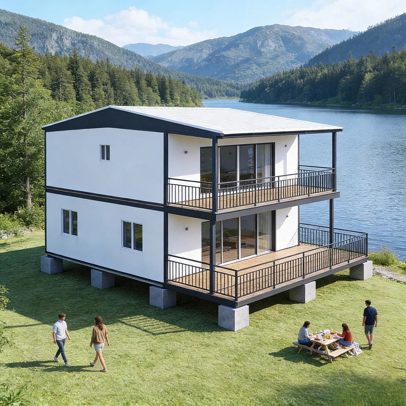 Double-Wing Extended Wooden Container Tiny House (20/40Ft)