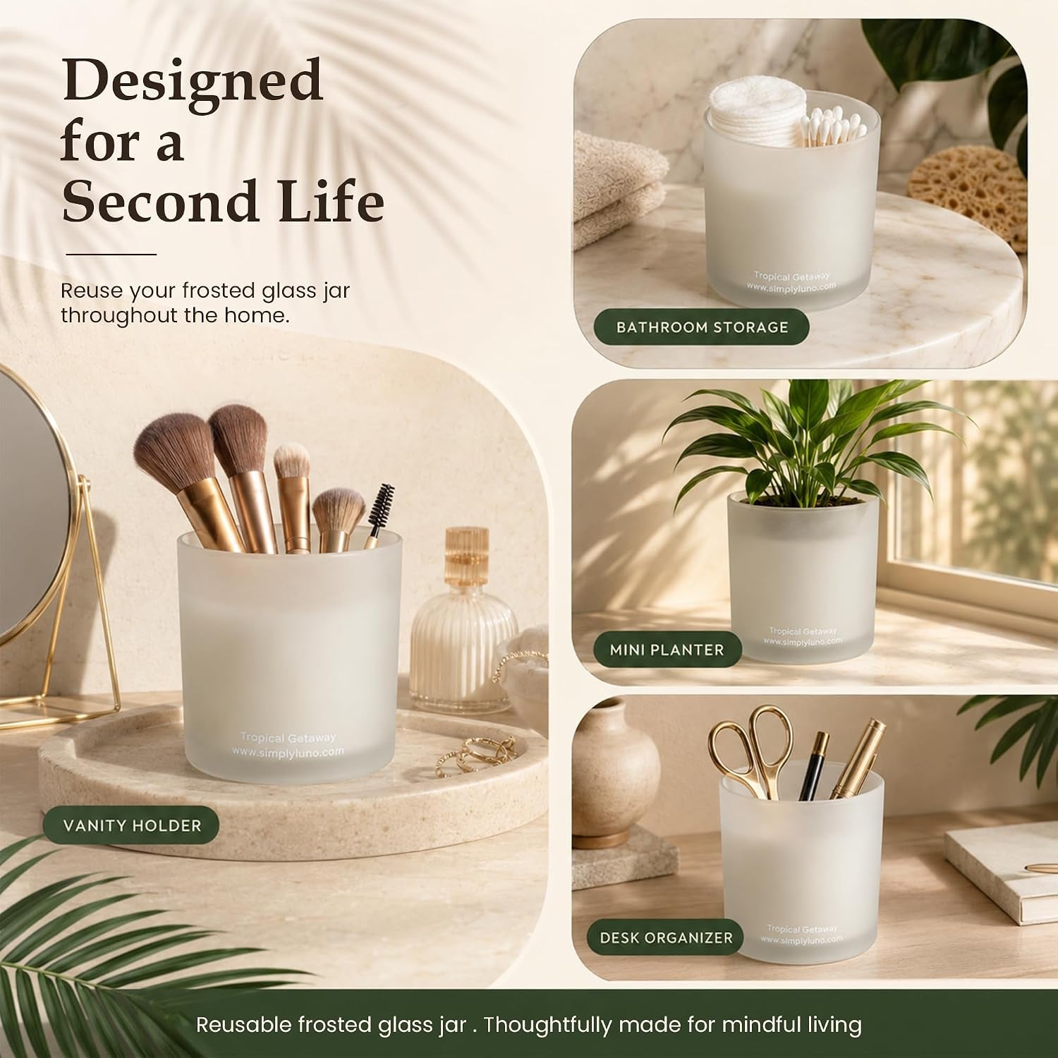 Tropical Getaway Coconut & Grapefruit Candle — 14Oz Soy