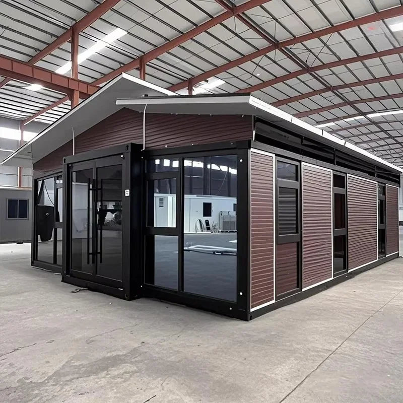Double-Wing Extended Wooden Container Tiny House (20/40Ft)