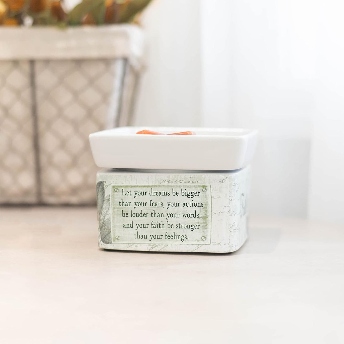 Hearth 2-In-1 Stoneware Candle & Wax Warmer — Electric Jar & Tart Warmer | Rustic Luxury Flameless Home Fragrance Decor
