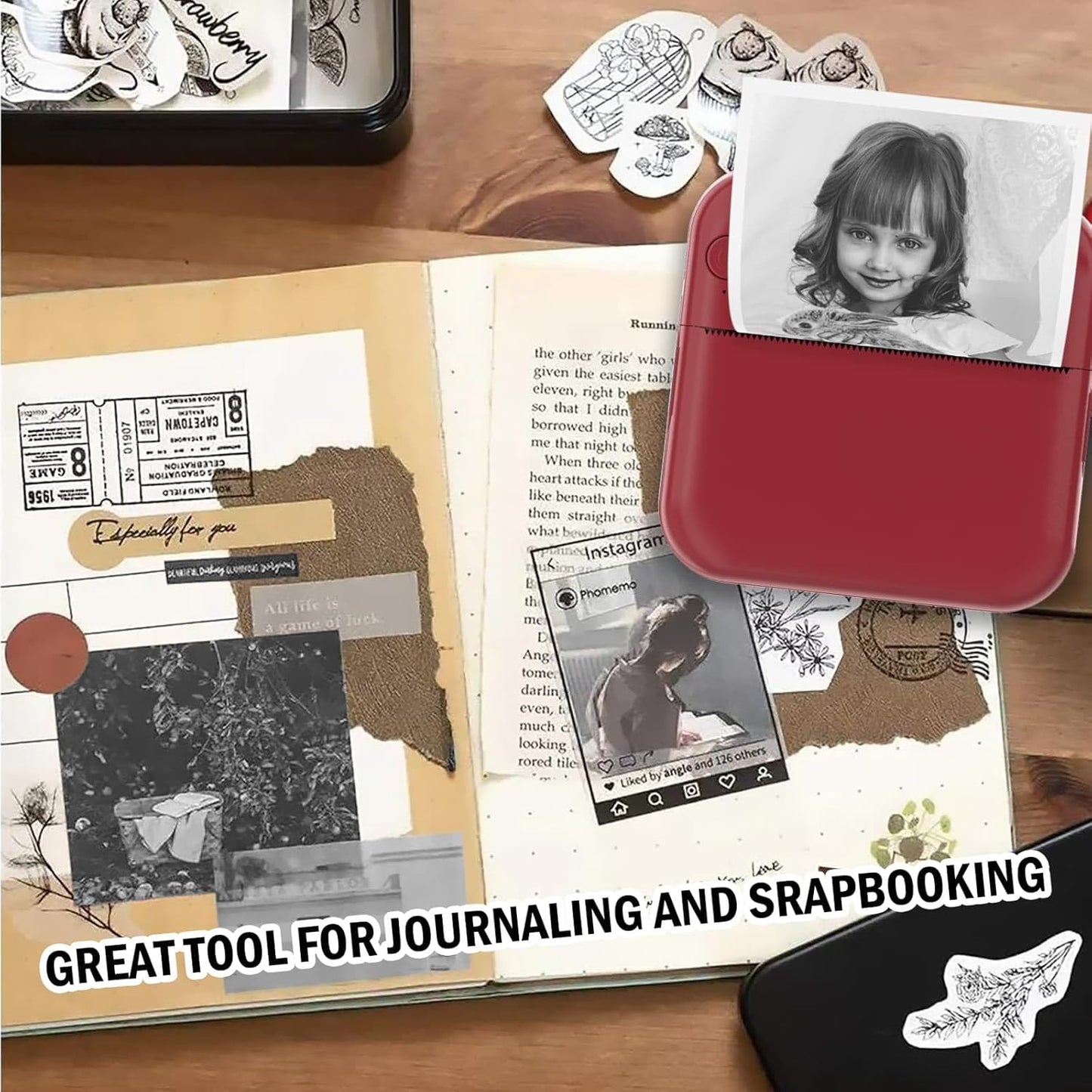 Mini Pocket Sticker Printer — Wireless Inkless Thermal Photo & Label Printer