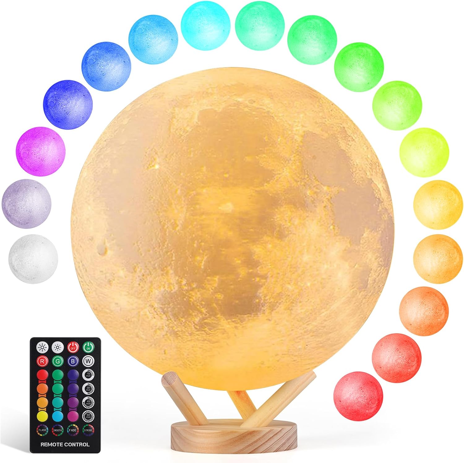 Harbor Home 3D Moon Lamp Night Light
