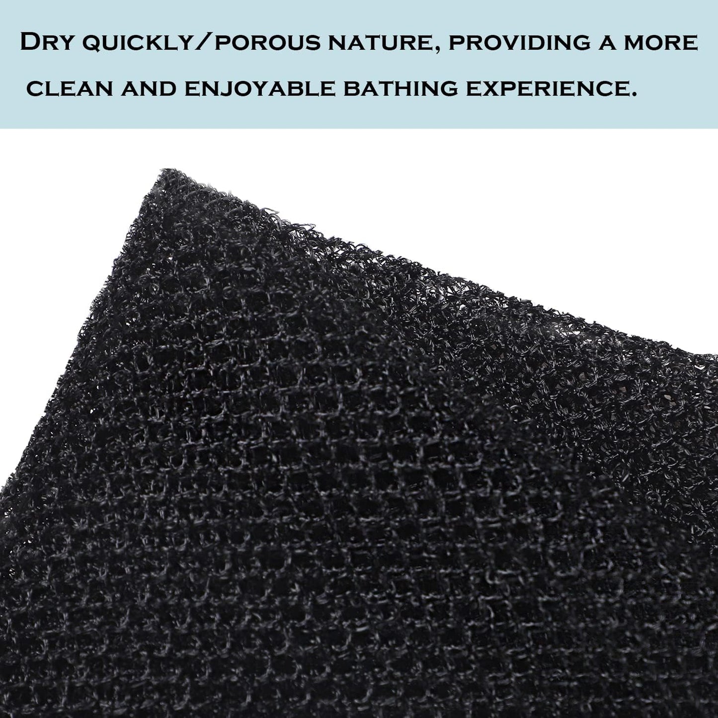 Harbor Home African Net Exfoliating Body Scrubber (4-Pack) — Long Back & Shower Scrubber for Smooth Skin
