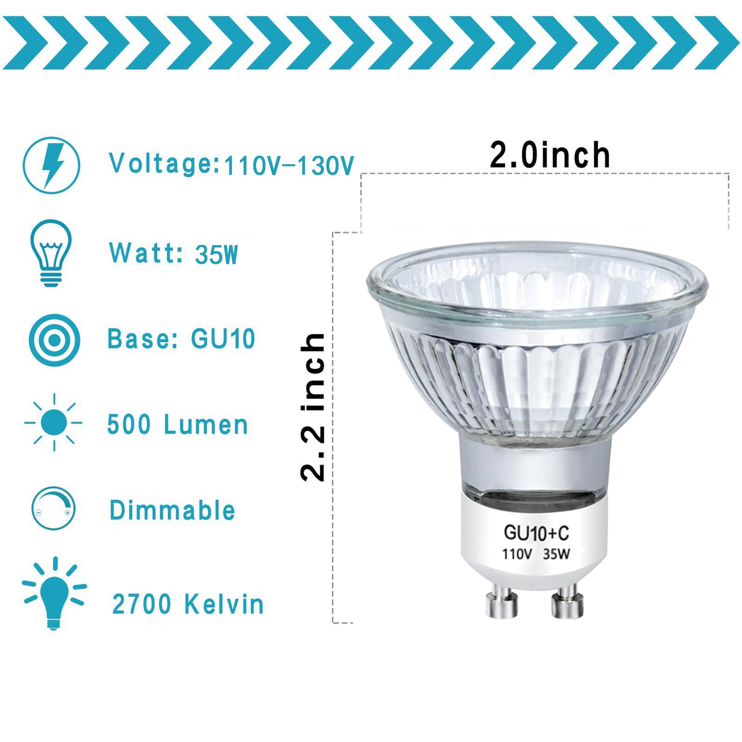 35W Candle Warmer Replacement Bulbs (2-Pack) — Halogen Wax Warmer Lamp Bulbs | Fits Most Candle Warmer Lamps