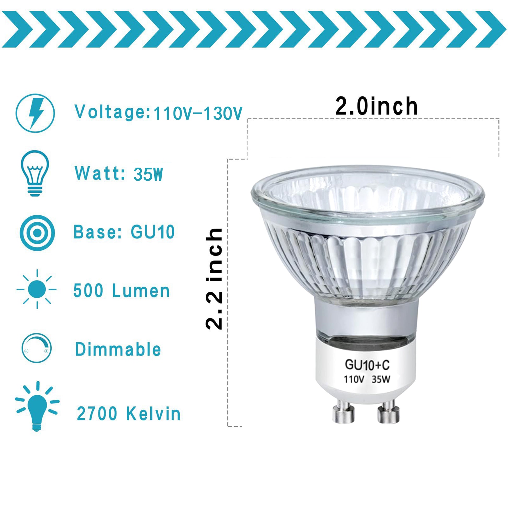 35W Candle Warmer Replacement Bulbs (2-Pack) — Halogen Wax Warmer Lamp Bulbs | Fits Most Candle Warmer Lamps