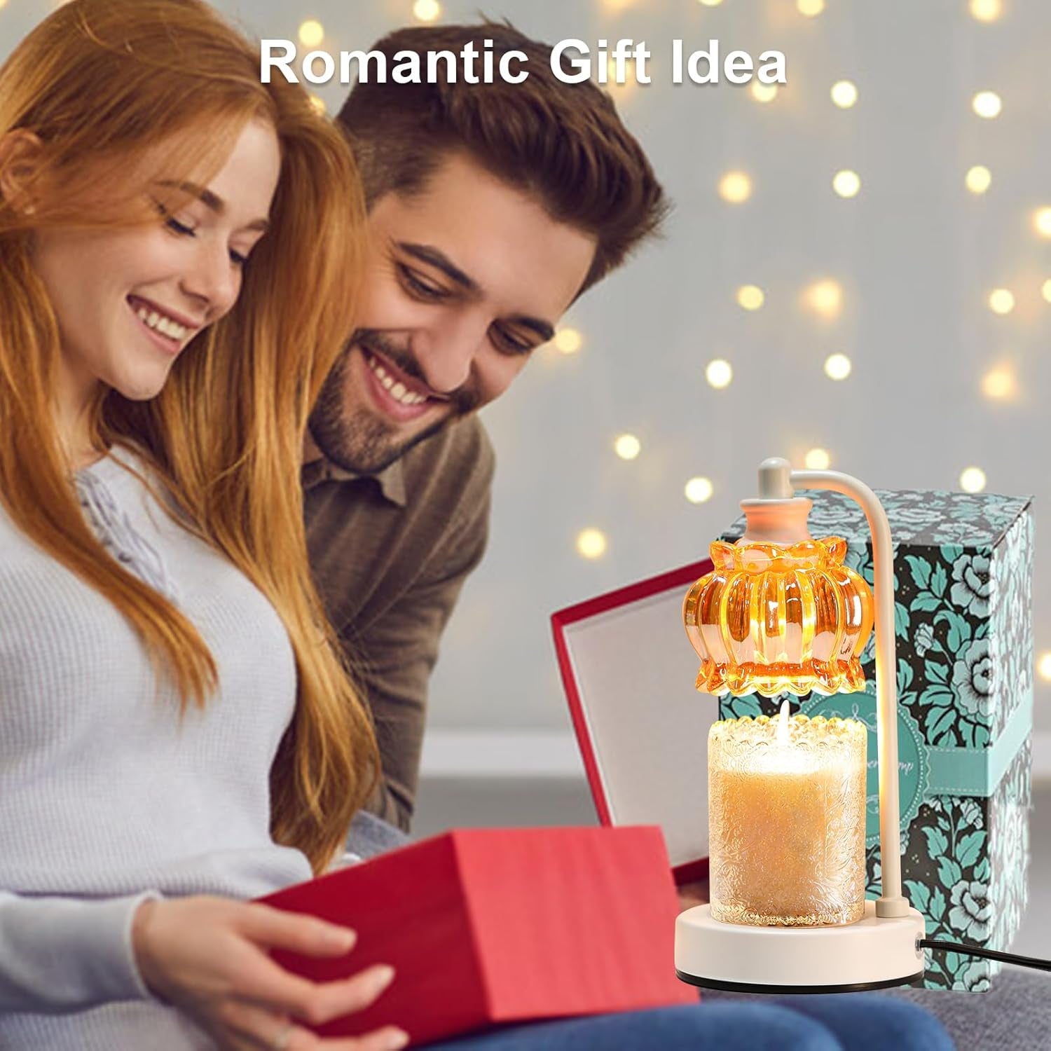 Noir Dimmable Candle Warmer Lamp with Timer — Electric Wax Melt Warmer with 2 Bulbs | Modern Luxury Home Decor Gift