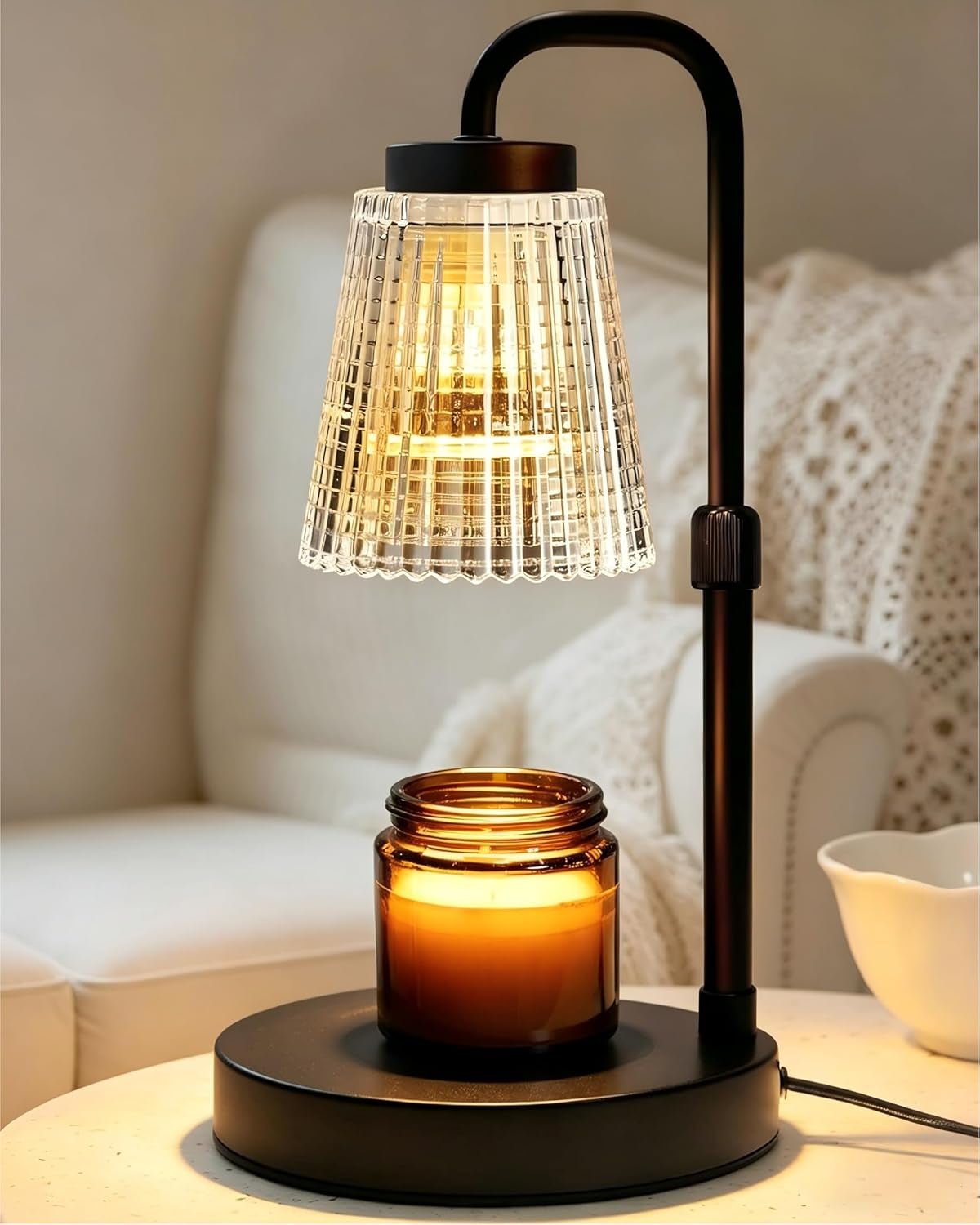 Belle Fleur Candle Warmer Lamp with Timer — Vintage Flower Wax Melt Warmer | Elegant Flameless Candle Light & Gift for Her