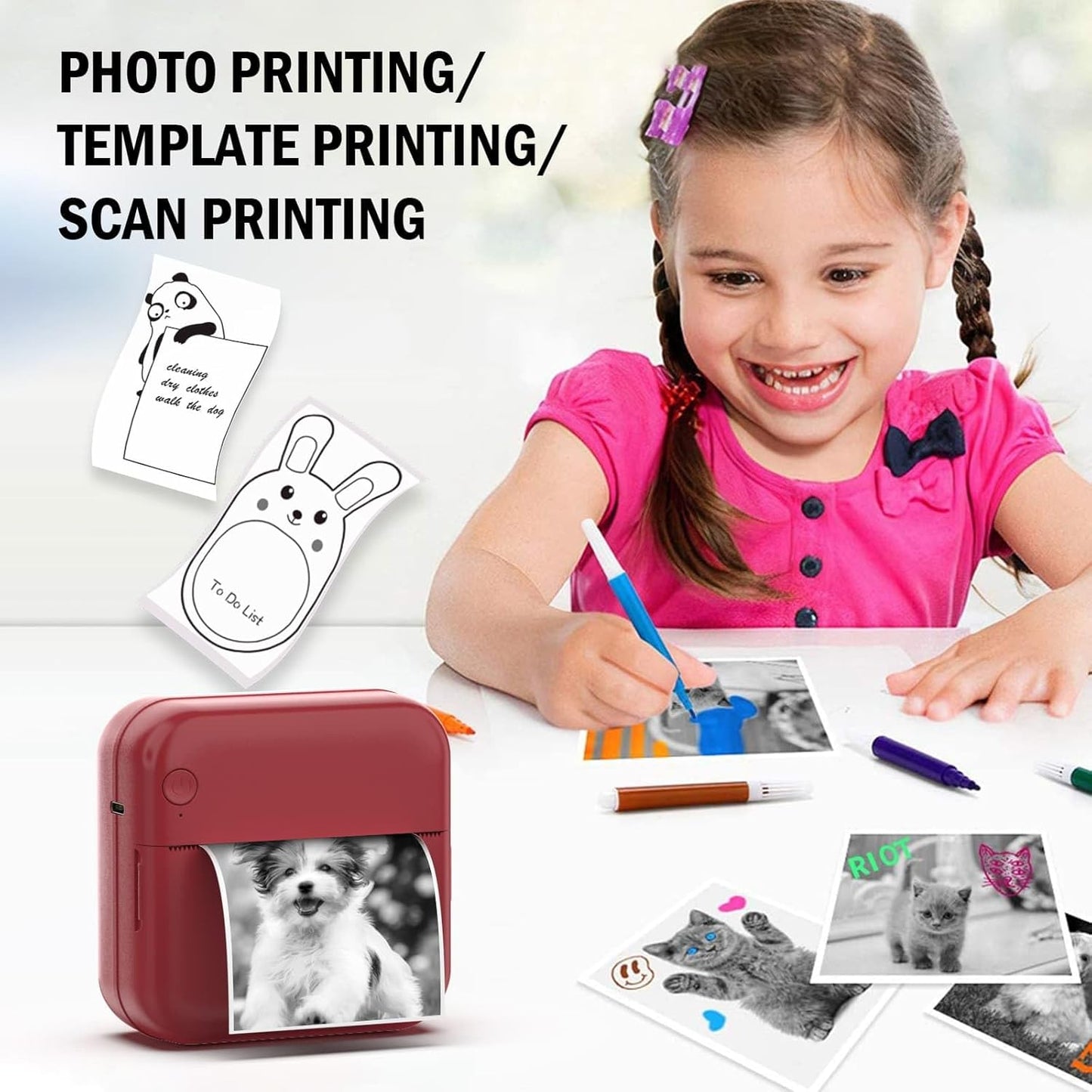 Mini Pocket Sticker Printer — Wireless Inkless Thermal Photo & Label Printer