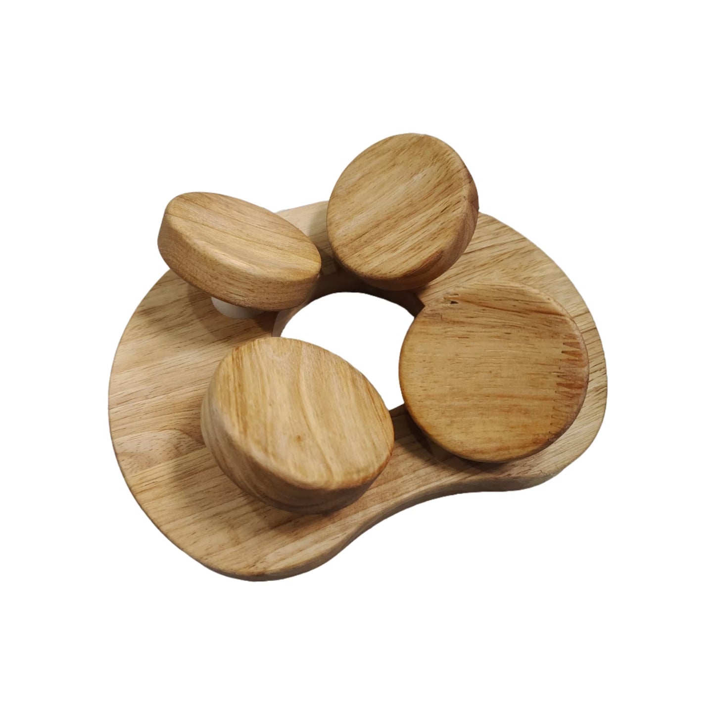 Wooden Sauna Headrest with Rotating Adjustable Disc
