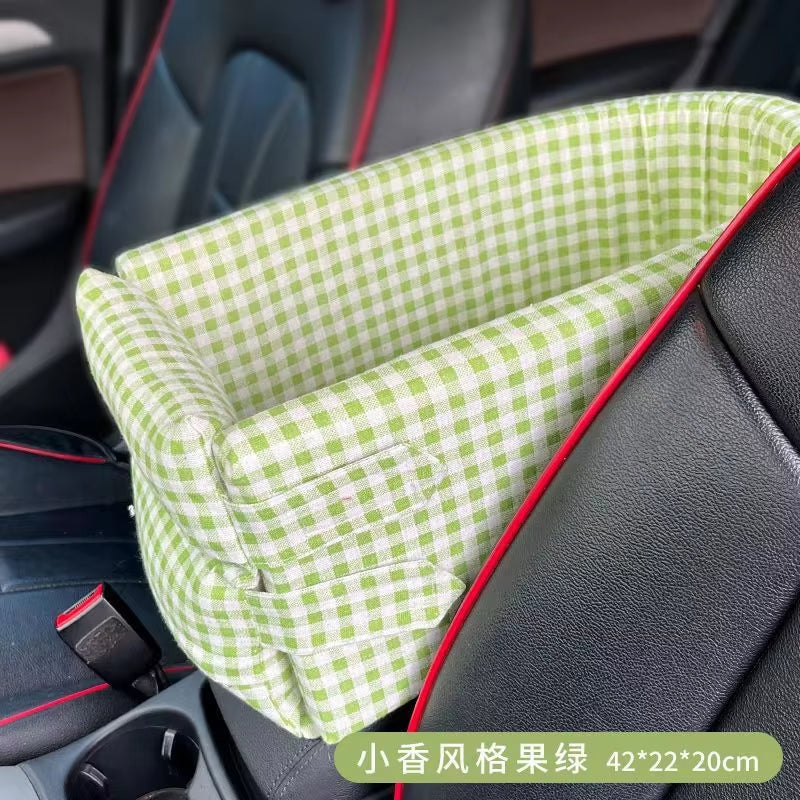 Portable Dog Car Seat & Travel Carrier - Safety Bed for Small Dogs & Cats