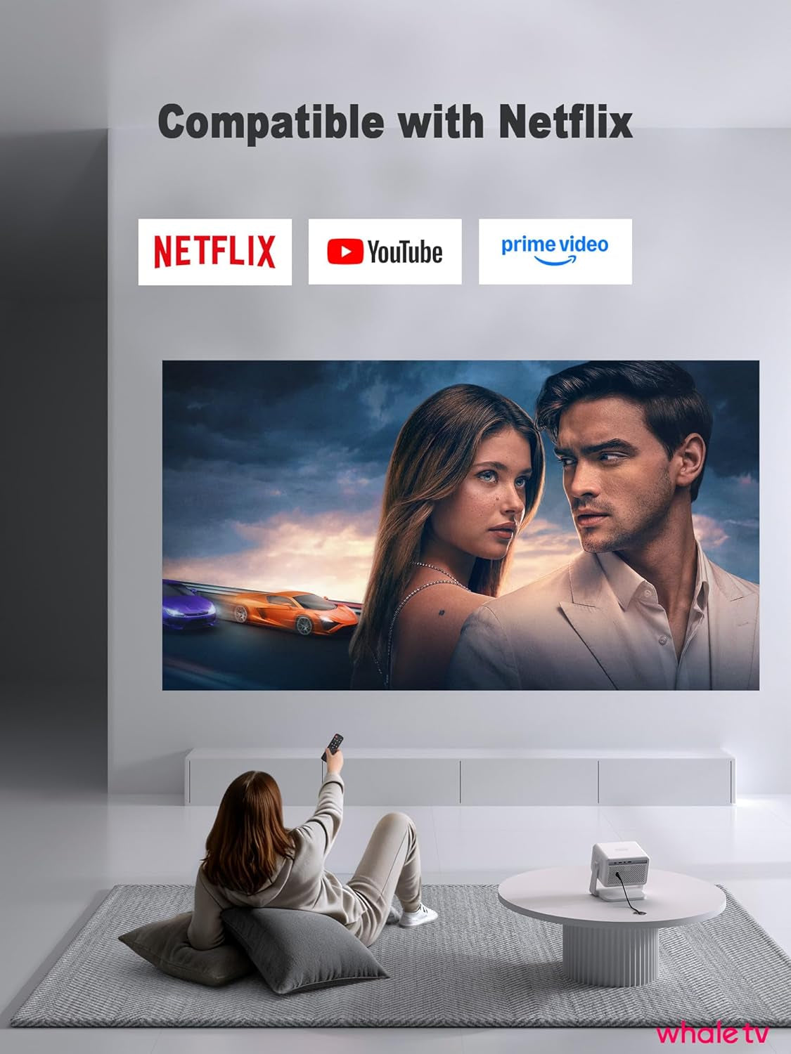 4K Smart Home Theater Projector — Wifi & Bluetooth, Auto Focus & Keystone