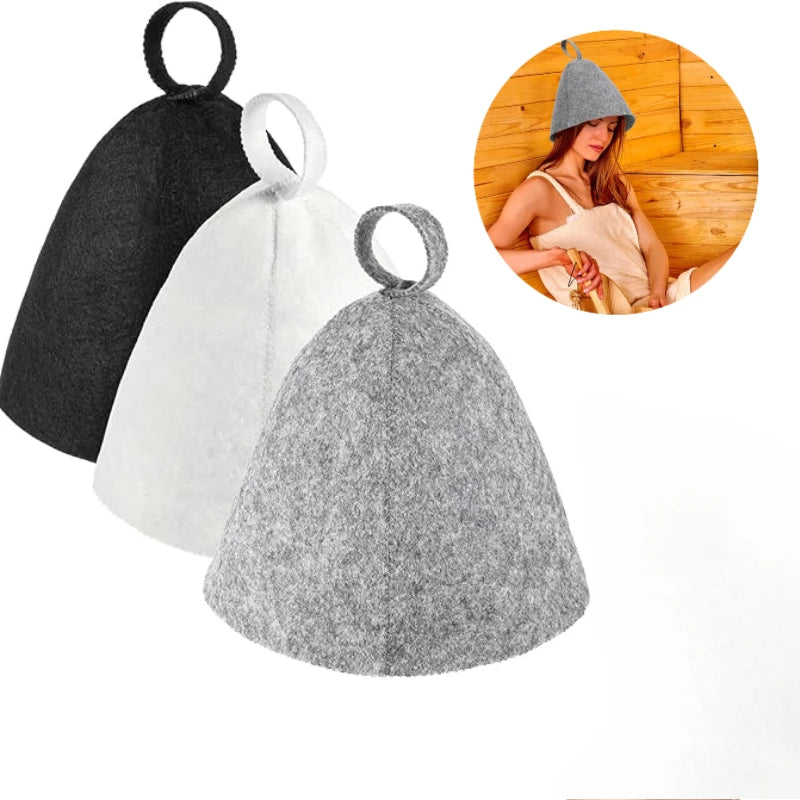Wool Felt Finnish Sauna Hat (Unisex)