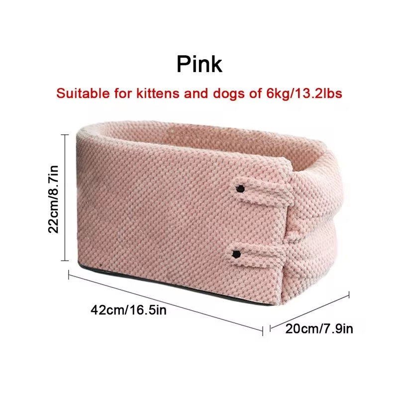 Portable Dog Car Seat & Travel Carrier - Safety Bed for Small Dogs & Cats