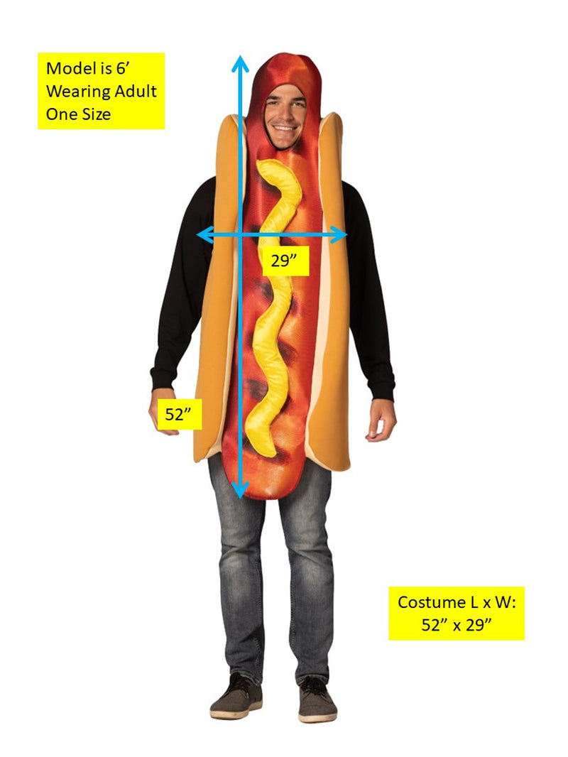Rasta Imposta Ultimate Grilled Hot Dog Halloween Costume, Multicolor, Adult One Size, R1295-OS