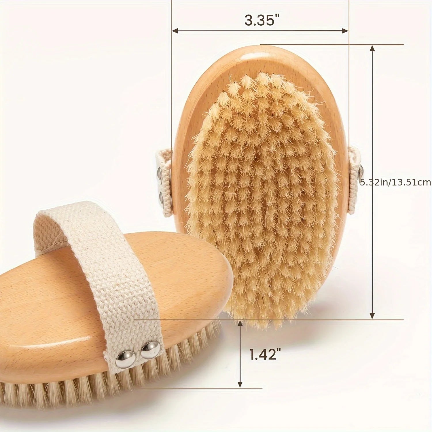 Natural Bristle Dry Body Brush for Lymphatic Massage