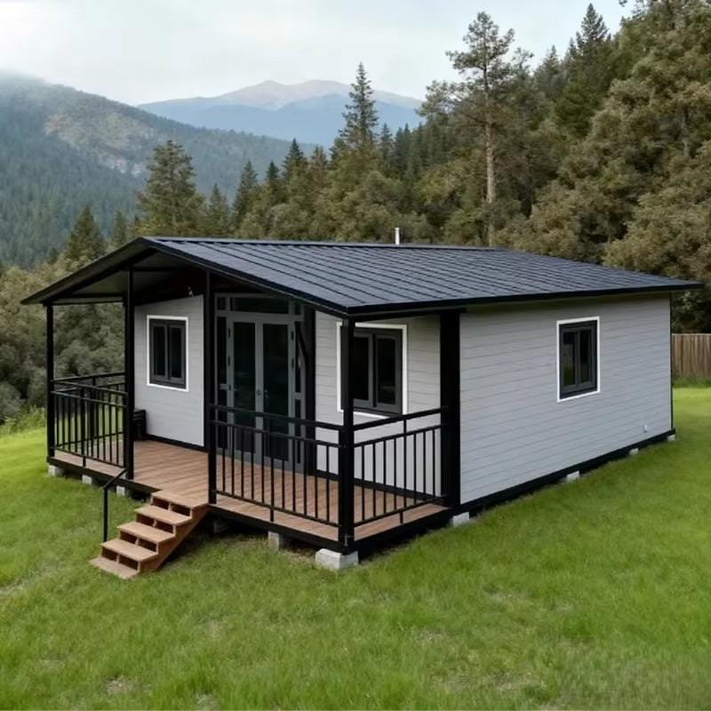 Double-Wing Extended Wooden Container Tiny House (20/40Ft)