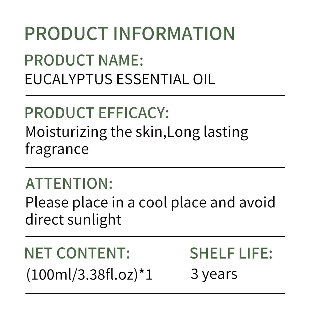 Eucalyptus Essential Oil for Sauna & Spa Aromatherapy
