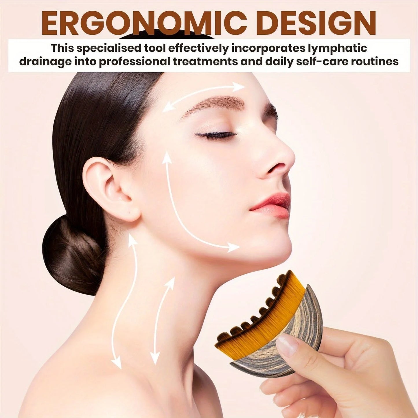 Natural Bristle Dry Body Brush for Lymphatic Massage