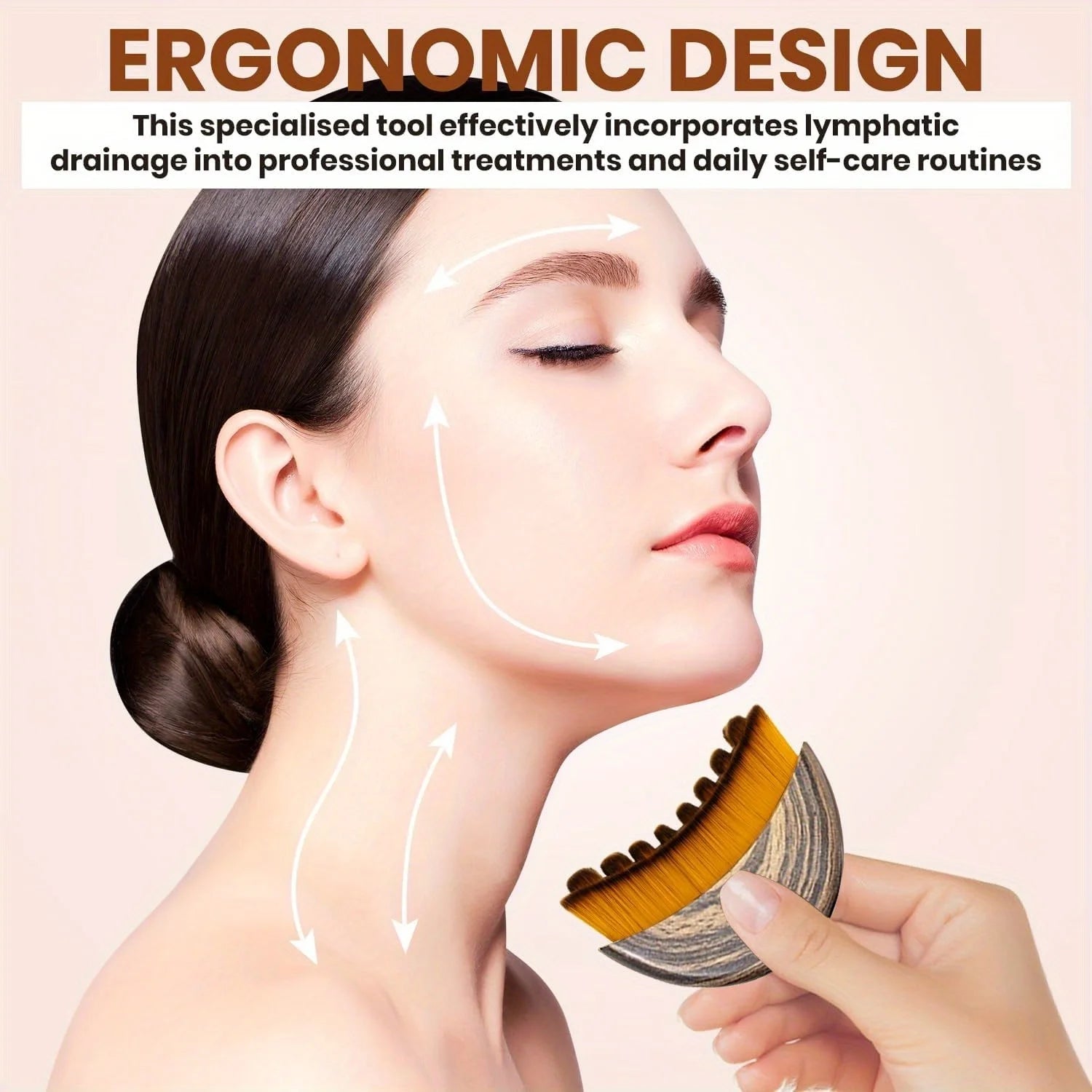 Natural Bristle Dry Body Brush for Lymphatic Massage