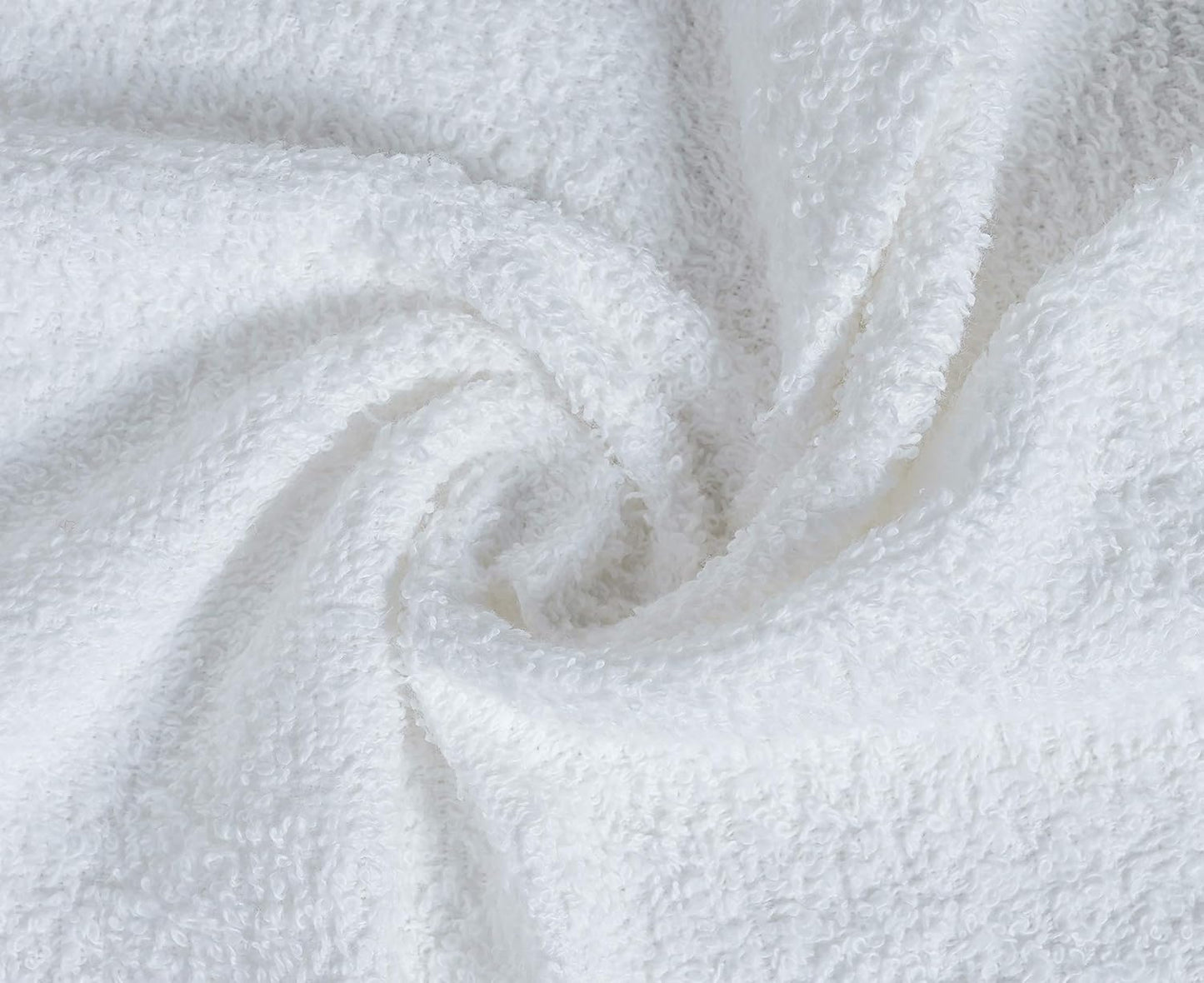 100% Cotton Washcloths, 24-Pack, Ring Spun Bulk Set - White
