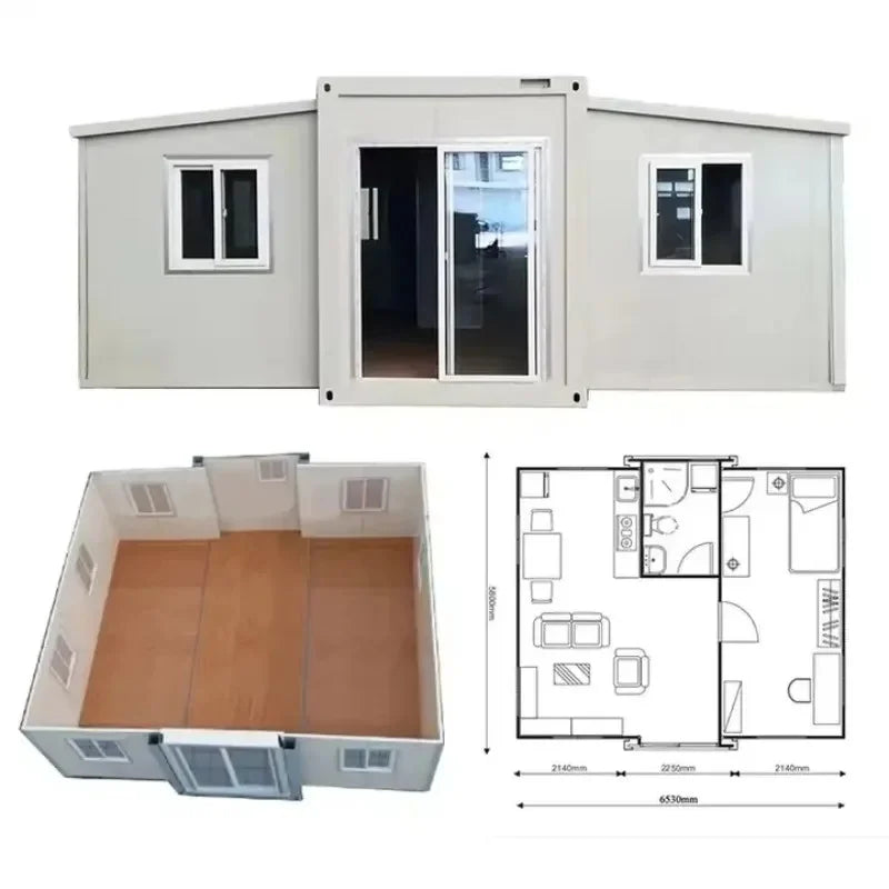 Expandable Collapsible Container Home with Bathroom (2/3/4 BR)