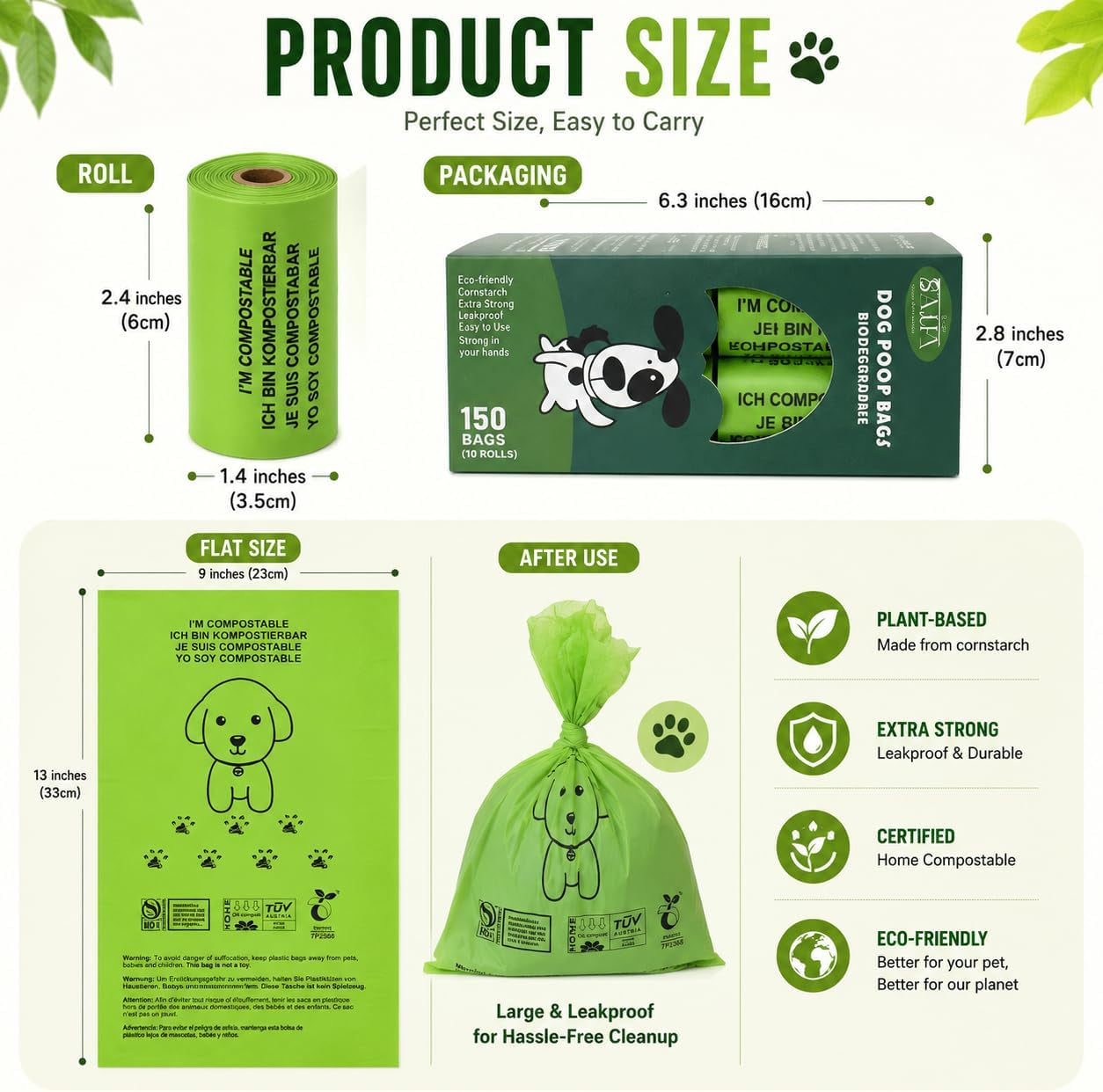 Compostable Dog Poop Bags detail